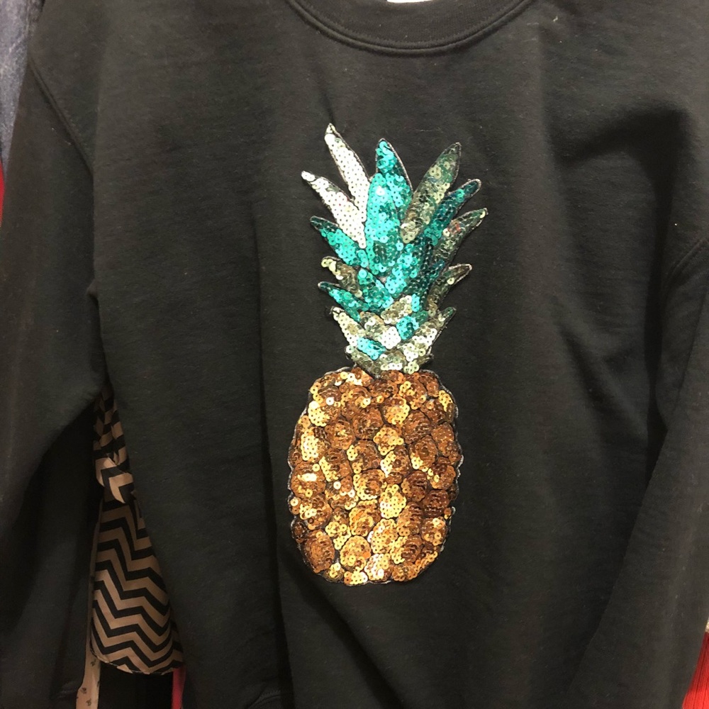 Black sequin sweatshirt